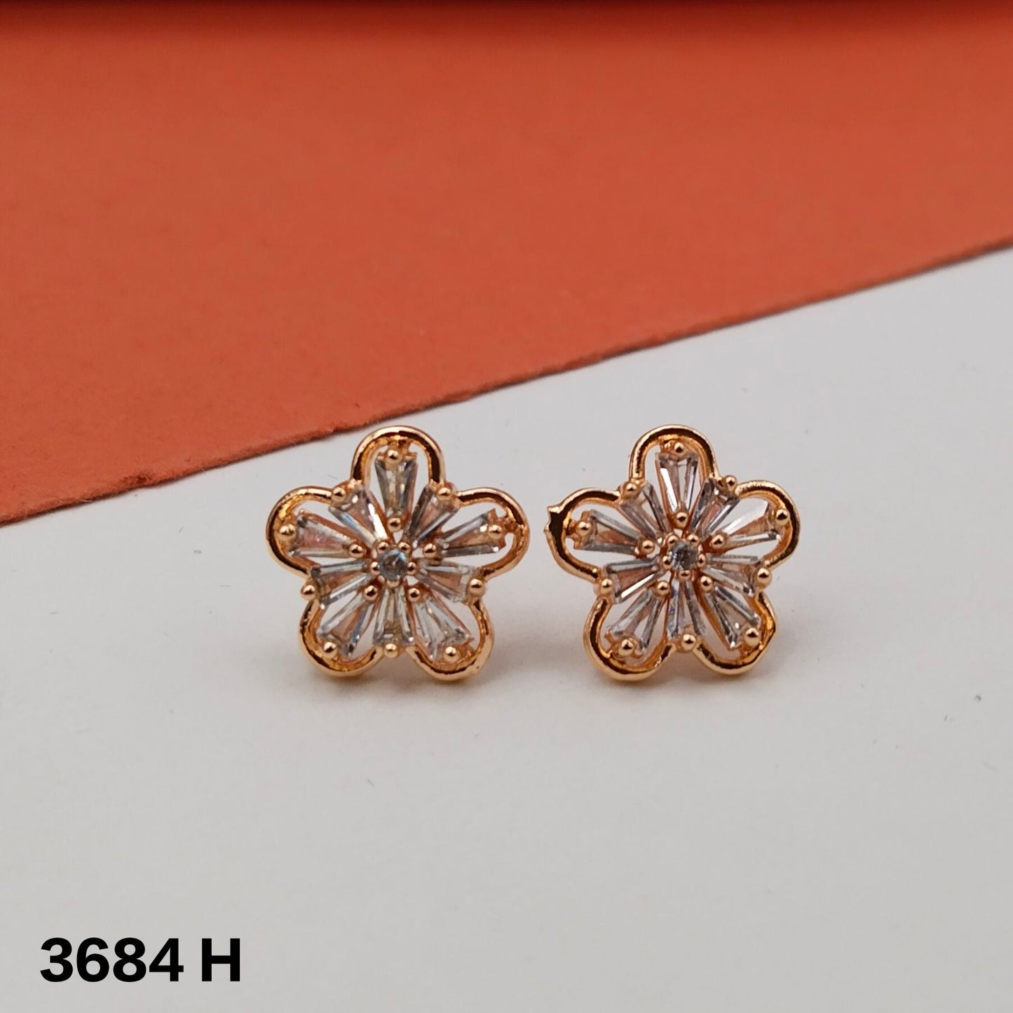Diamond Floral Design Earrings