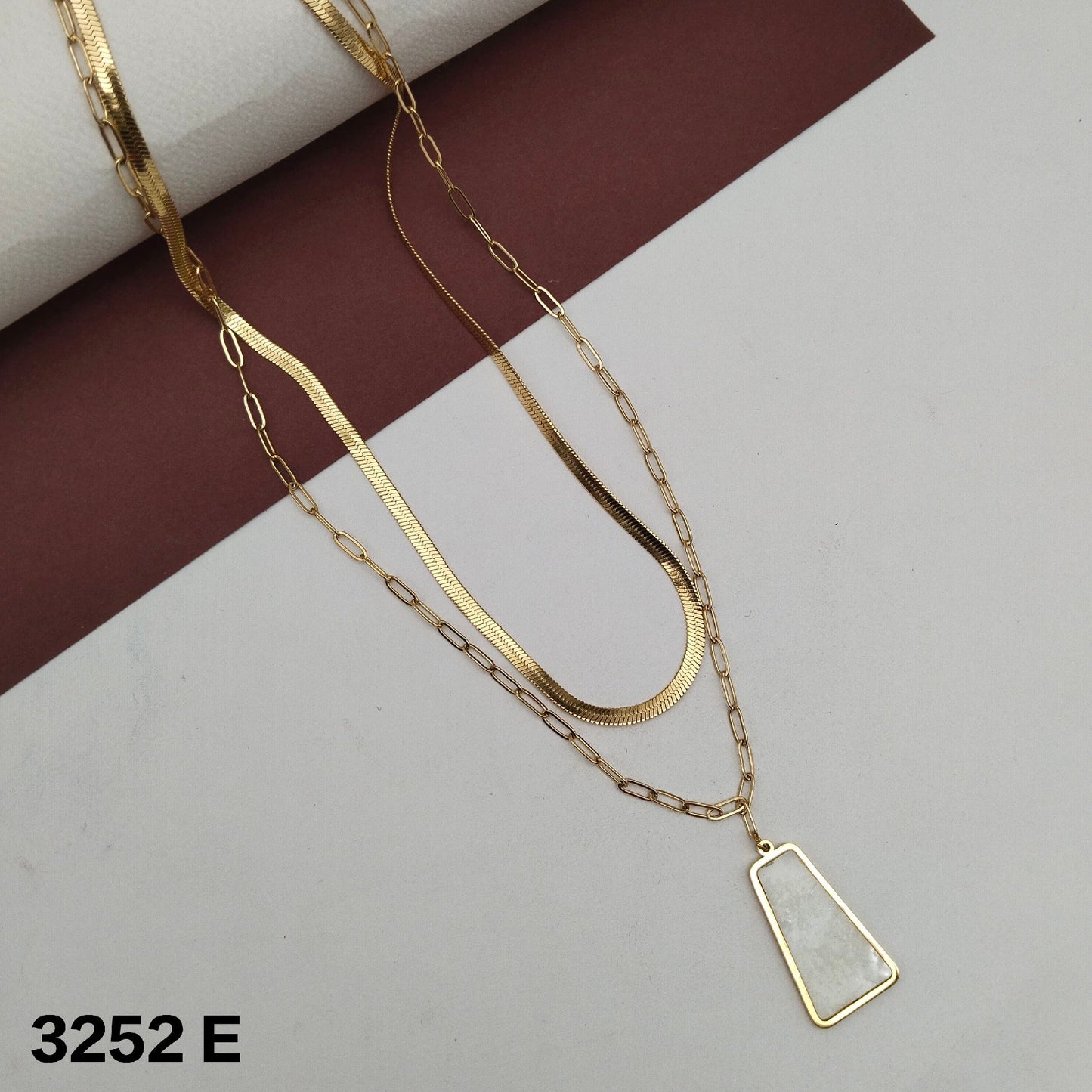 Layered Portrait Lock Pendant Chunky Thick Cuban Link Chain Necklaces
