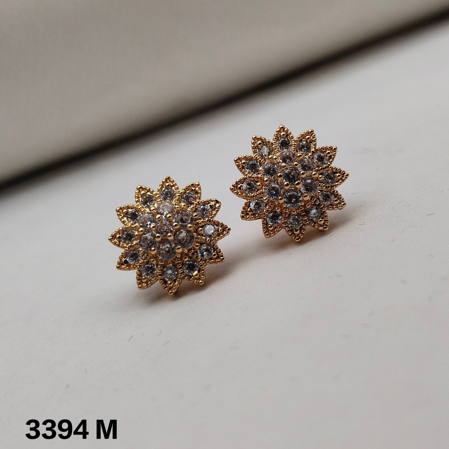Stone Cubic Stud Earring