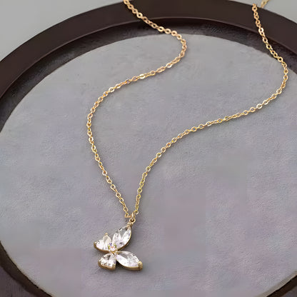 Crystal Flutter Butterfly Necklace