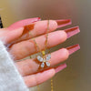Crystal Flutter Butterfly Necklace