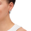 Chunky Italian Textured Half Moon Hoops