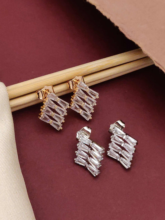 Gold-Toned contemporary earrings