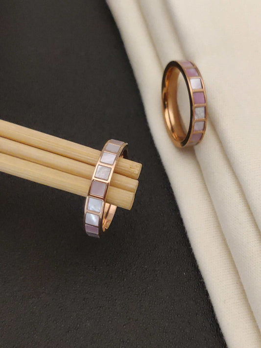 charming colorful shell ring