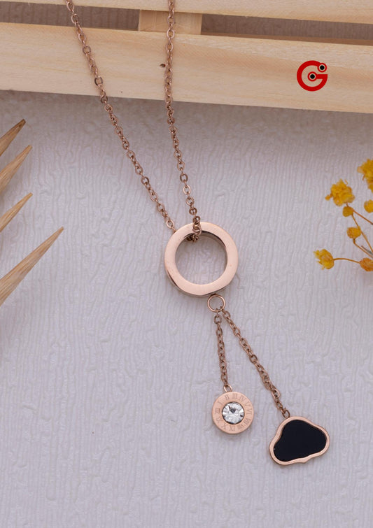 Luxe Monochrome Flower Necklace
