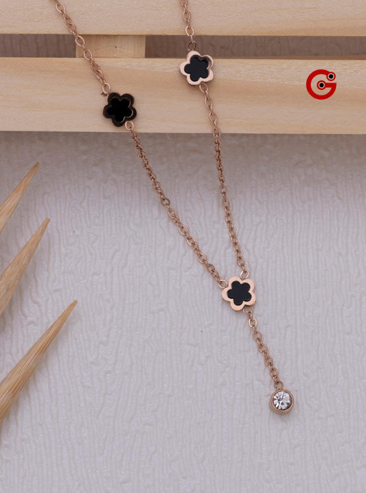 Monochrome Blossom Elegance necklace