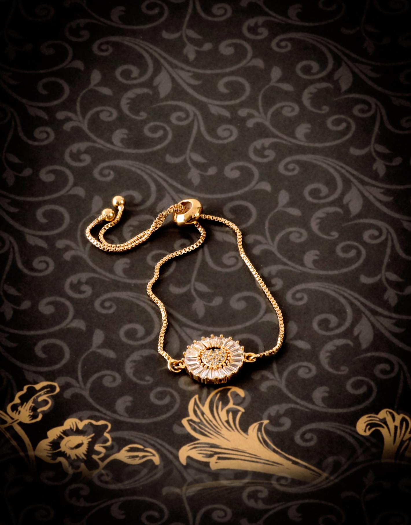 Cubic Zirconia Initial Bracelet