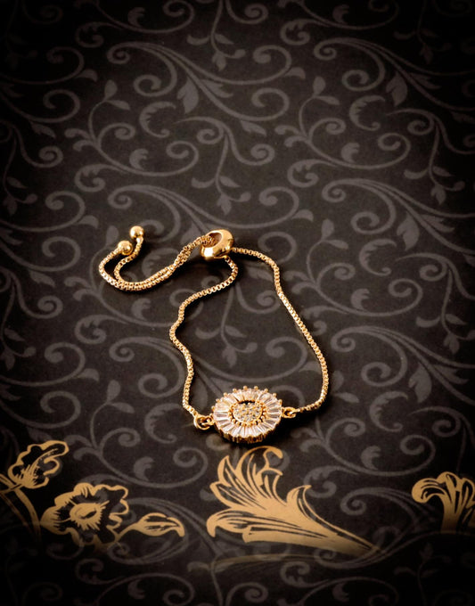 Cubic Zirconia Initial Bracelet