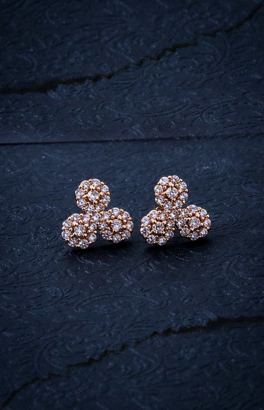 Three Ball  Diamond Luxe Hoops