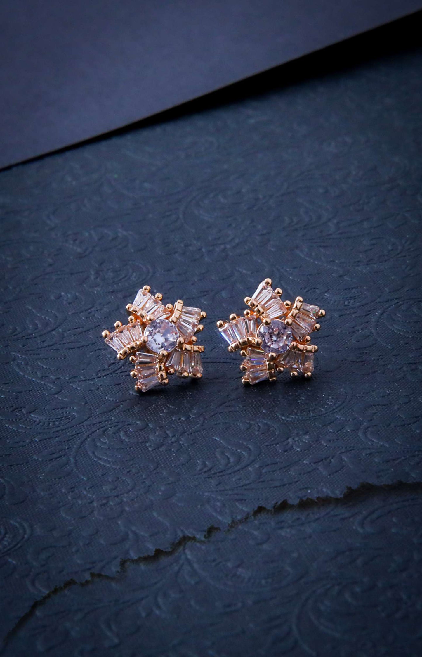 Gold Alloy Earring Set