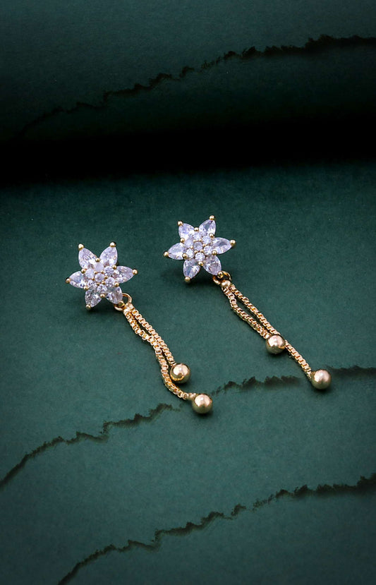 Sparkling White Crystal Earrings