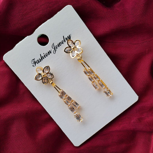 Gold Leaf Radiant Floral Earrings