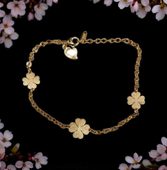 Four Leaf Clover Charm Bracelet