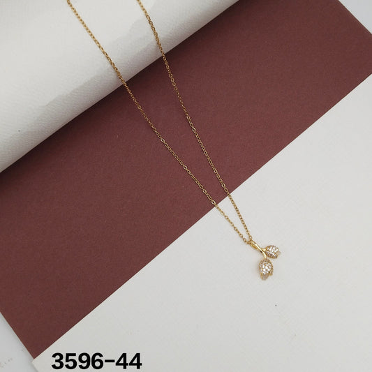 Two White Leaf Necklace