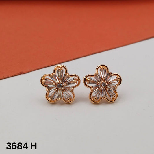 Diamond Floral Design Earrings