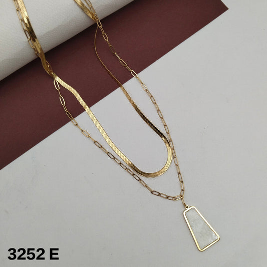 Layered Portrait Lock Pendant Chunky Thick Cuban Link Chain Necklaces