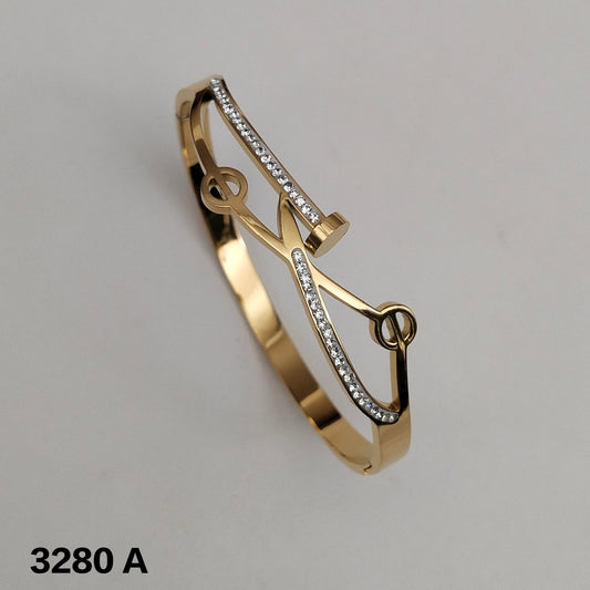 Crystal Nail Head Cross Bracelet