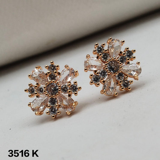 Circular Cubic Zirconia Studs