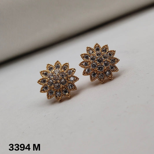 Stone Cubic Stud Earring